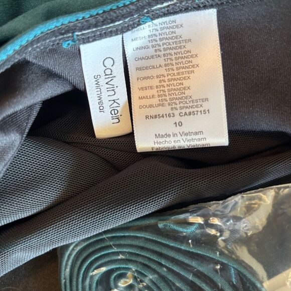 Calvin Klein Molded Split Cup Tummy Control One Piece Swimsuit Size 10 NEW NWT - Picture 12 of 16